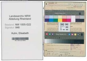 Entnazifizierung Elisabeth Kuhn , geb. 02.06.1889 (Grosshandel)