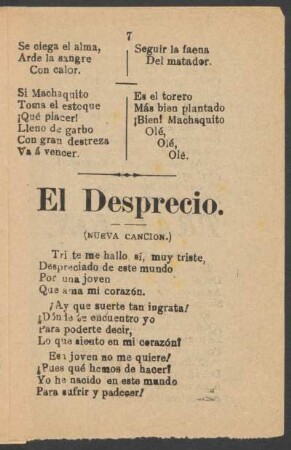 El Desprecio. : (Nueva canción.)