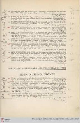 Eisen, Messing, Bronze (Nr. 381-398)