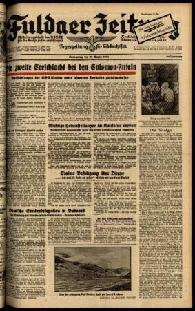 Ausgabe vom Donnerstag, den 27. August 1942.