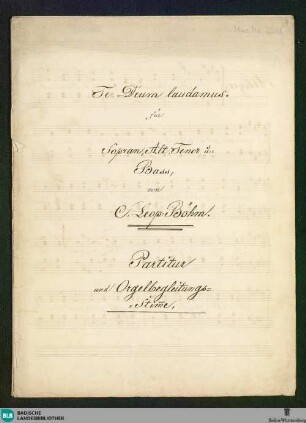 Te Deum - Don Mus.Ms. 2383 : V (4), org; A