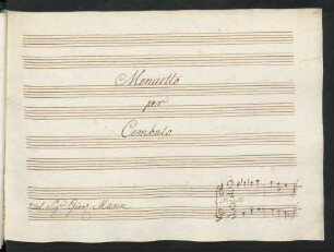 Menuette; cemb; C-Dur; DTÖ 39 101