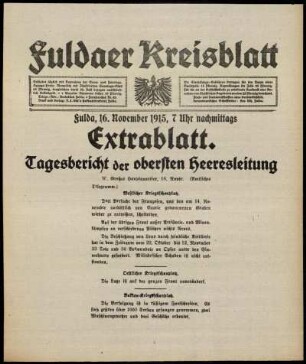Ausgabe vom Dienstag, den 16. November 1915.