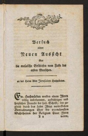 3-106, An des Herrn Abts Jerusalem Hochwuerden