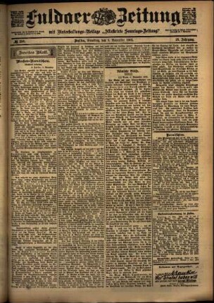 Zweite Ausgabe vom Samstag, den 09. November 1901.