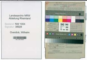 Entnazifizierung Wilhelm Overdick , geb. 08.08.1901 (Techniker)