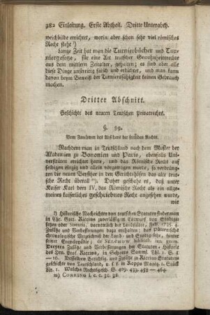 Dritter Abschnitt. Geschichte des neuern Teutschen Privatrechts. [unvollständig - es fehlen S. 385-393]