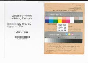 Entnazifizierung Hans Mock, geb. 26.04.1909 (Verw.Angest.)
