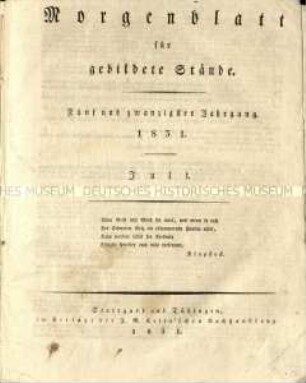 Literarische Zeitschrift. 25. Jahrgang 1831