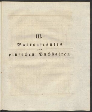 III. Waarenscontro zum einfachen Buchhalten.