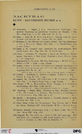 Nachtrag Kunst – Illustrierte Bücher u.a. (Nr. 475-510)
