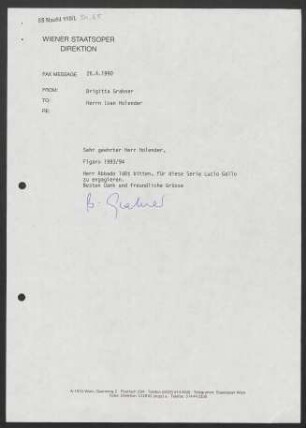 Brief an Ioan Holender, 26.04.1990