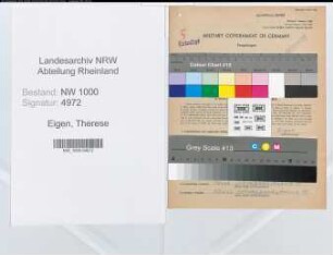 Entnazifizierung Therese Eigen, geb. 15.06.1902 (Postsekretaerin)