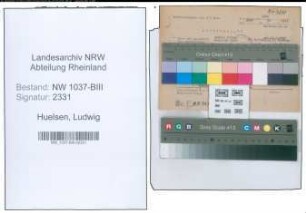 Entnazifizierung Ludwig Huelsen , geb. 13.02.1895 (Stadtsekretaer)