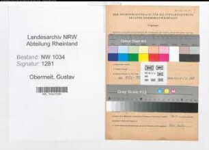 Entnazifizierung Gustav Obermeit , geb. 25.08.1909 (Oberleutnant)
