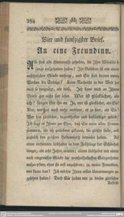 Vier und funfzigster Brief. An eine Freundinn