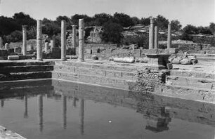 Leptis Magna : Blick auf die Ruinen von Leptis Magna
