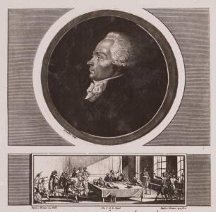 Robespierre, Maximilien de : Französische Revolution 1789. Robespierre, Maximilien de (1758-1794). Aus: Tableau hist. de la Révol. franç..... Dresden: SLUB H.Gall.D7