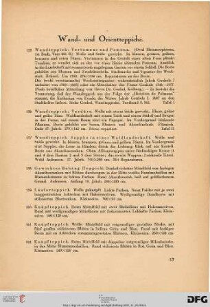 Wand- und Orientteppiche (Nr. 155-174)