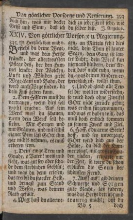 XXIV. Von göttlicher Vorsorge u. Regierung