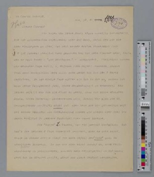 Brief an Konrad Ansorge