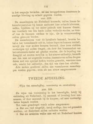 Tweede afdeeling. Wijze van aanschaffing, voorziening en verstrekking