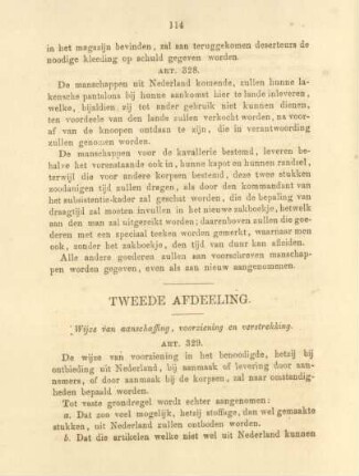 Tweede afdeeling. Wijze van aanschaffing, voorziening en verstrekking
