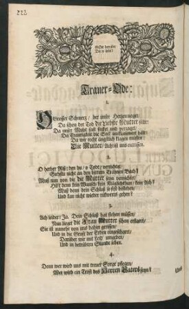 Trauer-Ode