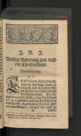 Nöthige Anleitung zum wahren Christenthum.