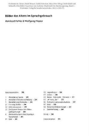 Bilder des Alters im Sprachgebrauch