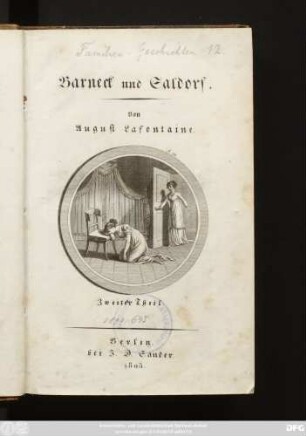Zwölfter Band = Zweiter Theil: Familiengeschichten
