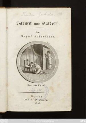 Zwölfter Band = Zweiter Theil: Familiengeschichten
