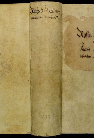 Ratsprotokolle, 1771 Juli 23. - 1772 Juli 21.