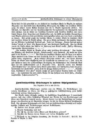 Familienkundliche Erhebungen in unserer Schulgemeinde