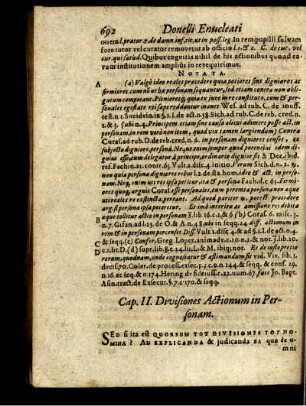 Cap. II. Divisiones Actionum in Personam