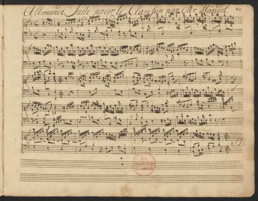 Suiten; cemb; B-Dur; HWV 440