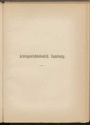 Amtsgerichtsbezirk Camburg.
