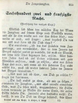 Sechshundert zwei und funfzigste Nacht