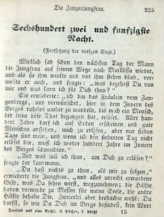 Sechshundert zwei und funfzigste Nacht