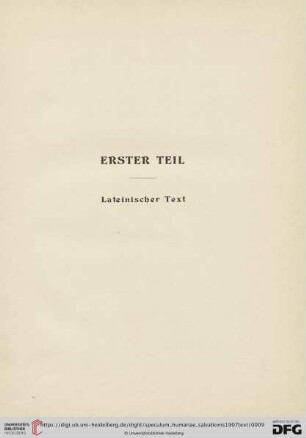 Erster Teil: Lateinischer Text