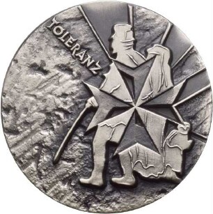Medaille von Victor Huster auf das 100-jährige Bestehen des Vereins Deutscher Hugenotten