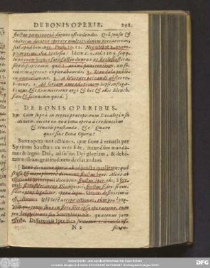 De Bonis Operibus.
