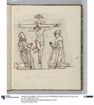 Christus am Kreuz mit Stifterfiguren (Ritter und seine Frau)