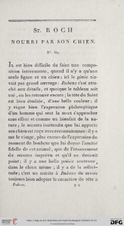 St. Roch nourri par son chien (No. 514)