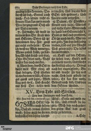 Vom Tode und Sterben.