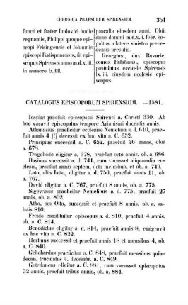 Catalogus Episcoporum Spirensium. - 1581.