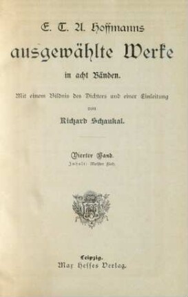 Bd. 4: Meister Floh