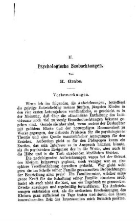 Psychologische Beobachtungen