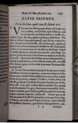 Ratio Secunda. Ex eo ducitur, quod una sit salutis via