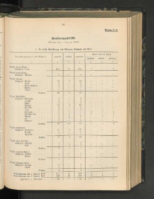 Bevölkerungsstatistik. (Stand vom 1. Januar 1908.)